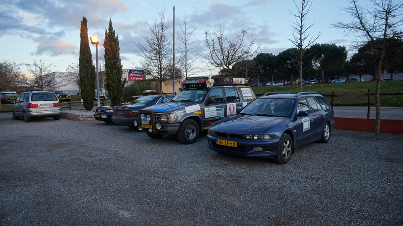 Finish location. We parked next to an American oddball, with yet another American oddball in the background. 19:04